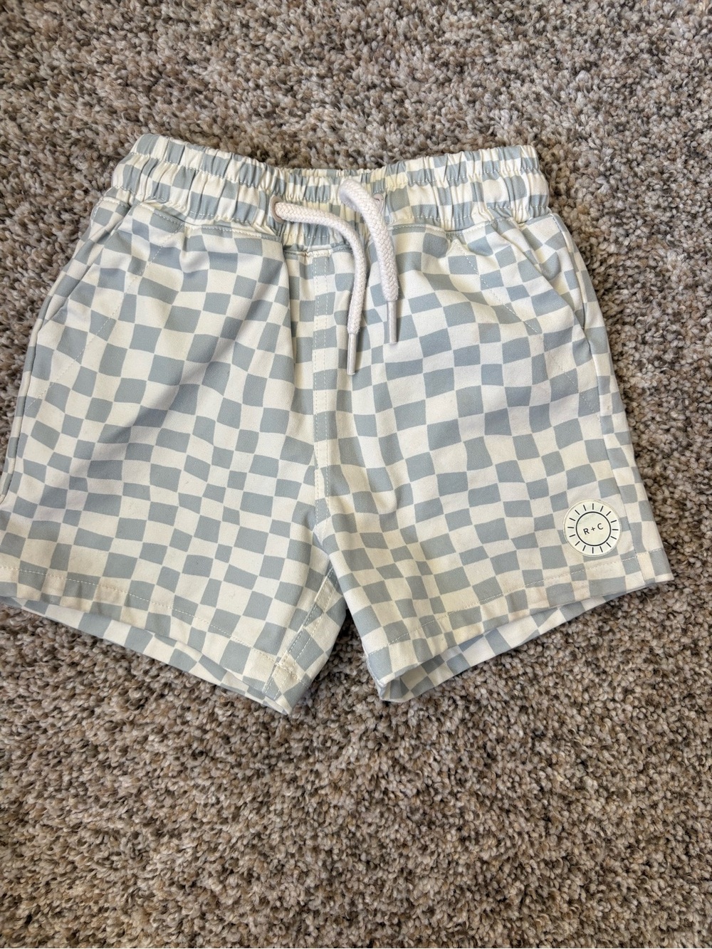 Rylee + Cru Light Checkerboard Swim Shorts